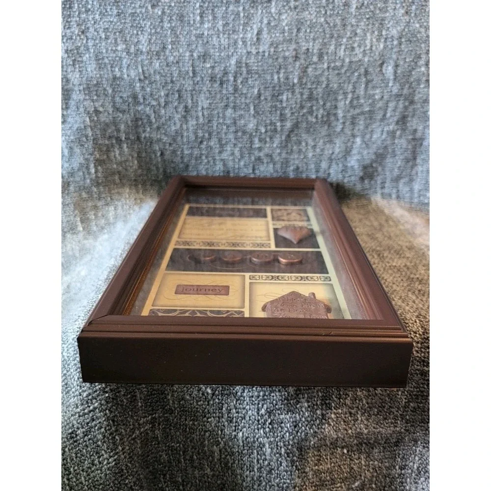 New View Gifts Shadow Box Frame FAMILY HOME JOURNEY 5.75x11 Embellished Decor